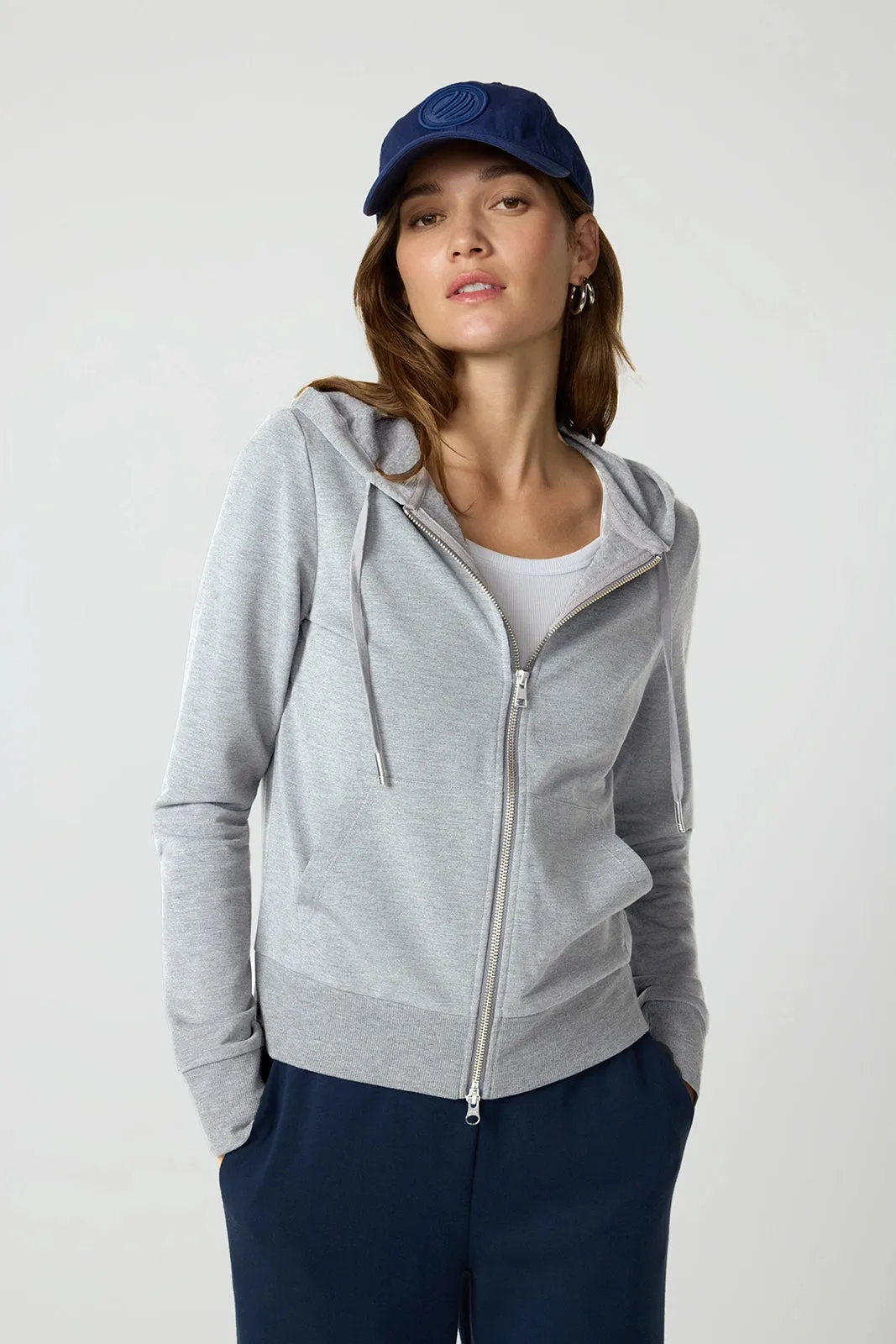 Cozy Fleece Full Zip Hoodie - Htr Concrete sold by MPG product image thumbnail 4