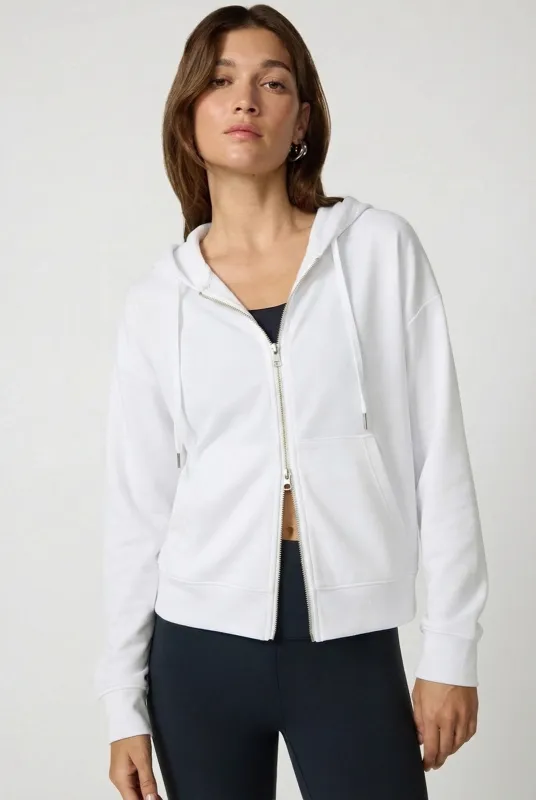Cozy Fleece Full Zip Hoodie - Brilliant White made by MPG