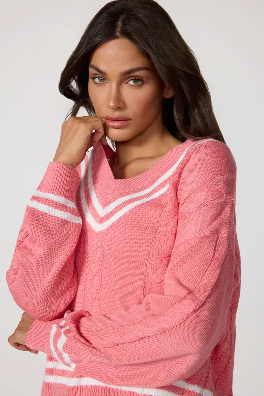 Club Sweater - Strawberry Ice/Brilliant White made by MPG
