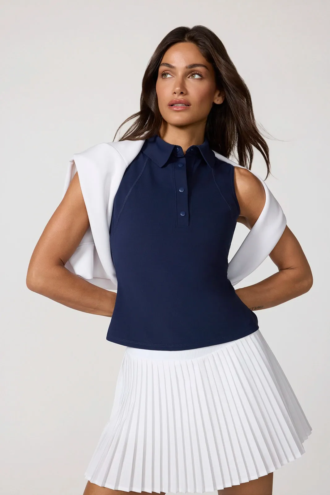 Cloud Club Sleeveless Polo - Navy Blazer sold by MPG product image thumbnail 5