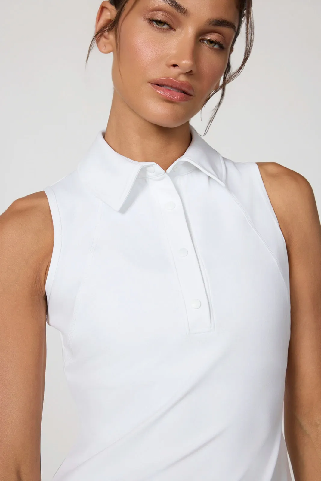 Cloud Club Sleeveless Polo - Brilliant White sold by MPG product image thumbnail 4