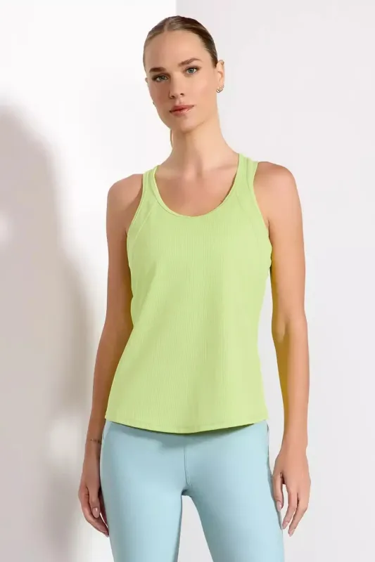 Vivid Racer Back Tank - Shadow Lime made by MPG