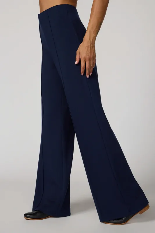 Performance Wide Leg Pant - Navy Blazer made by MPG
