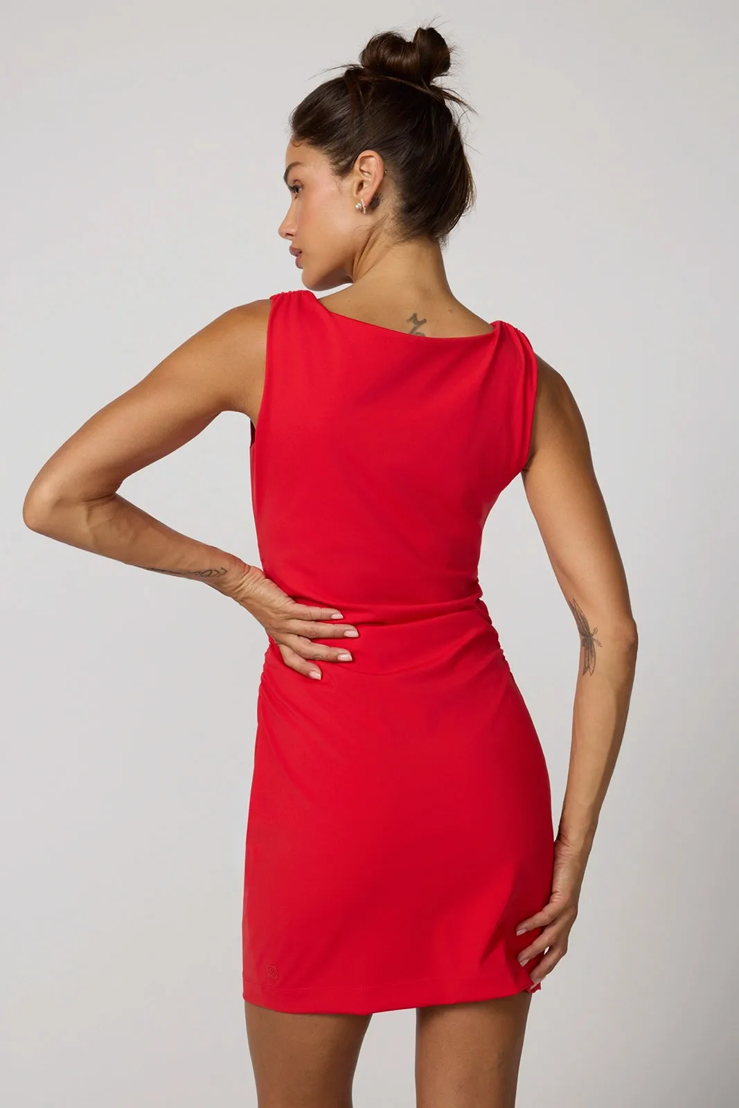 Sculpt Ruched Mini Dress - Goji Berry sold by MPG product image thumbnail 2