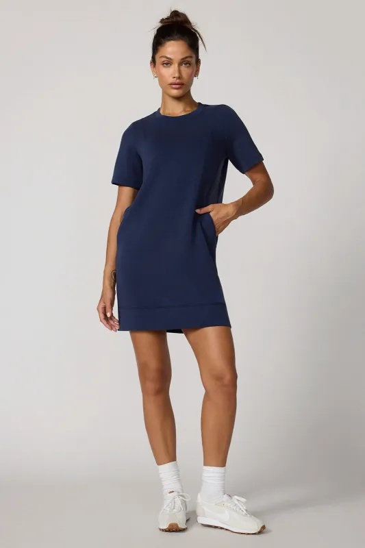 Dreamweave™ Short Sleeve Dress - Navy Blazer made by MPG