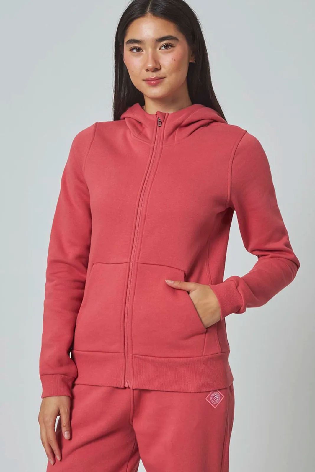 Luxefleece Zip-Up Hoodie - Mineral Red sold by MPG