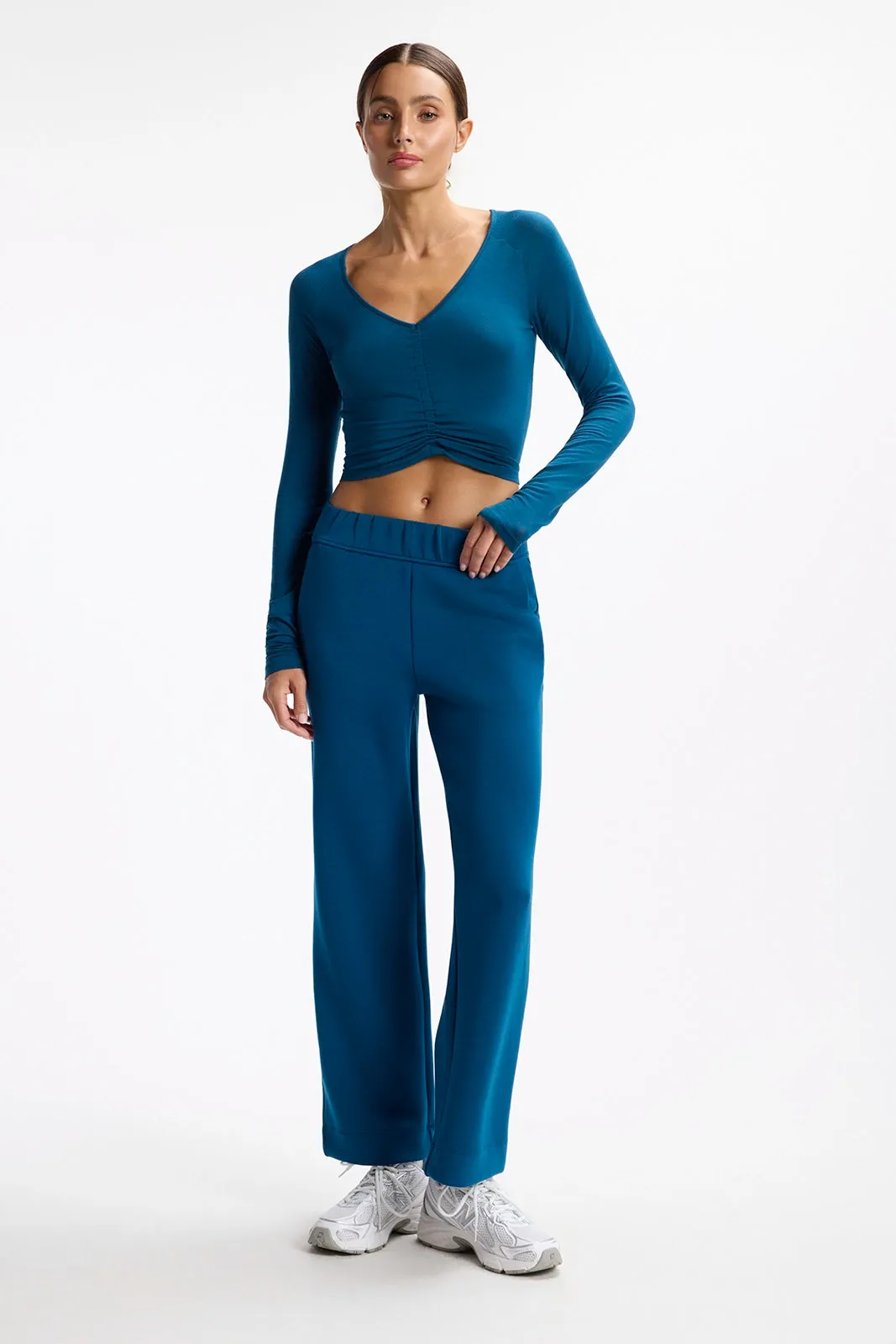 Breeze Long Sleeve Ruched Top - Sailor Blue sold by MPG product image thumbnail 3