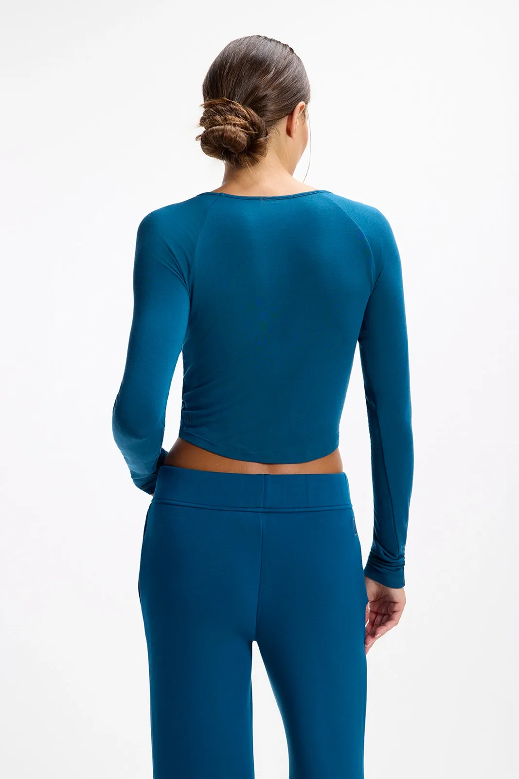 Breeze Long Sleeve Ruched Top - Sailor Blue sold by MPG product image thumbnail 4