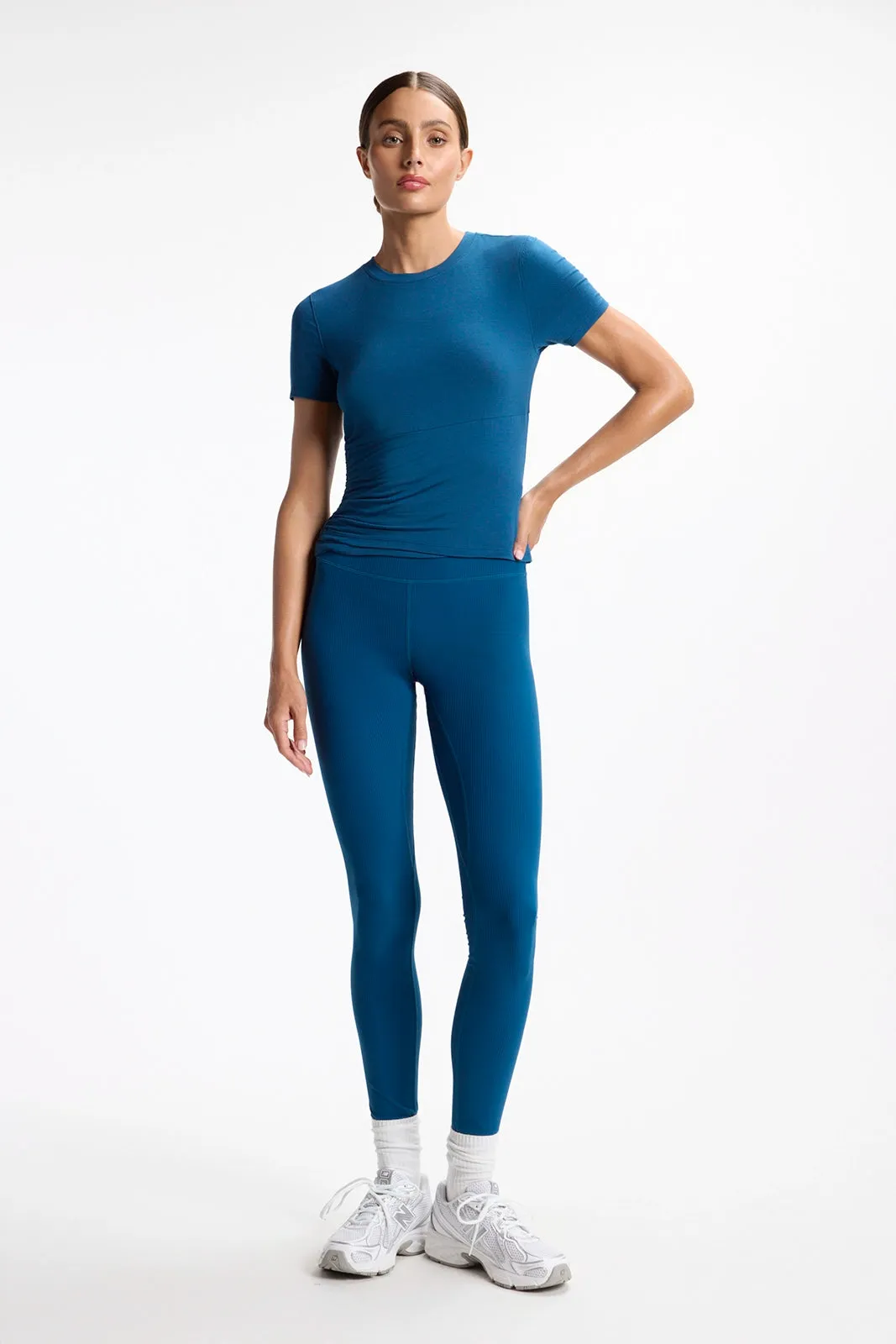 Breeze Short Sleeve Wrapped Top - Sailor Blue sold by MPG product image thumbnail 5
