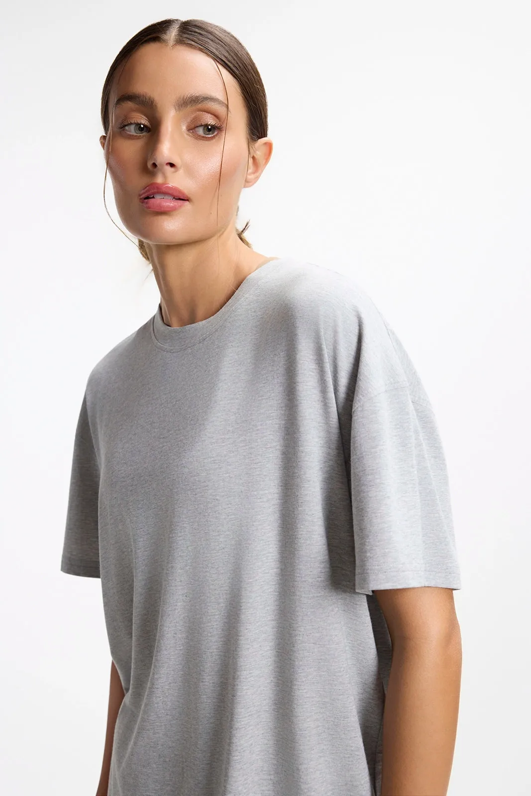 Pima Relaxed Tee - Htr Concrete sold by MPG product image thumbnail 3