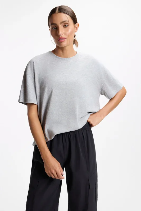 Pima Relaxed Tee - Htr Concrete made by MPG