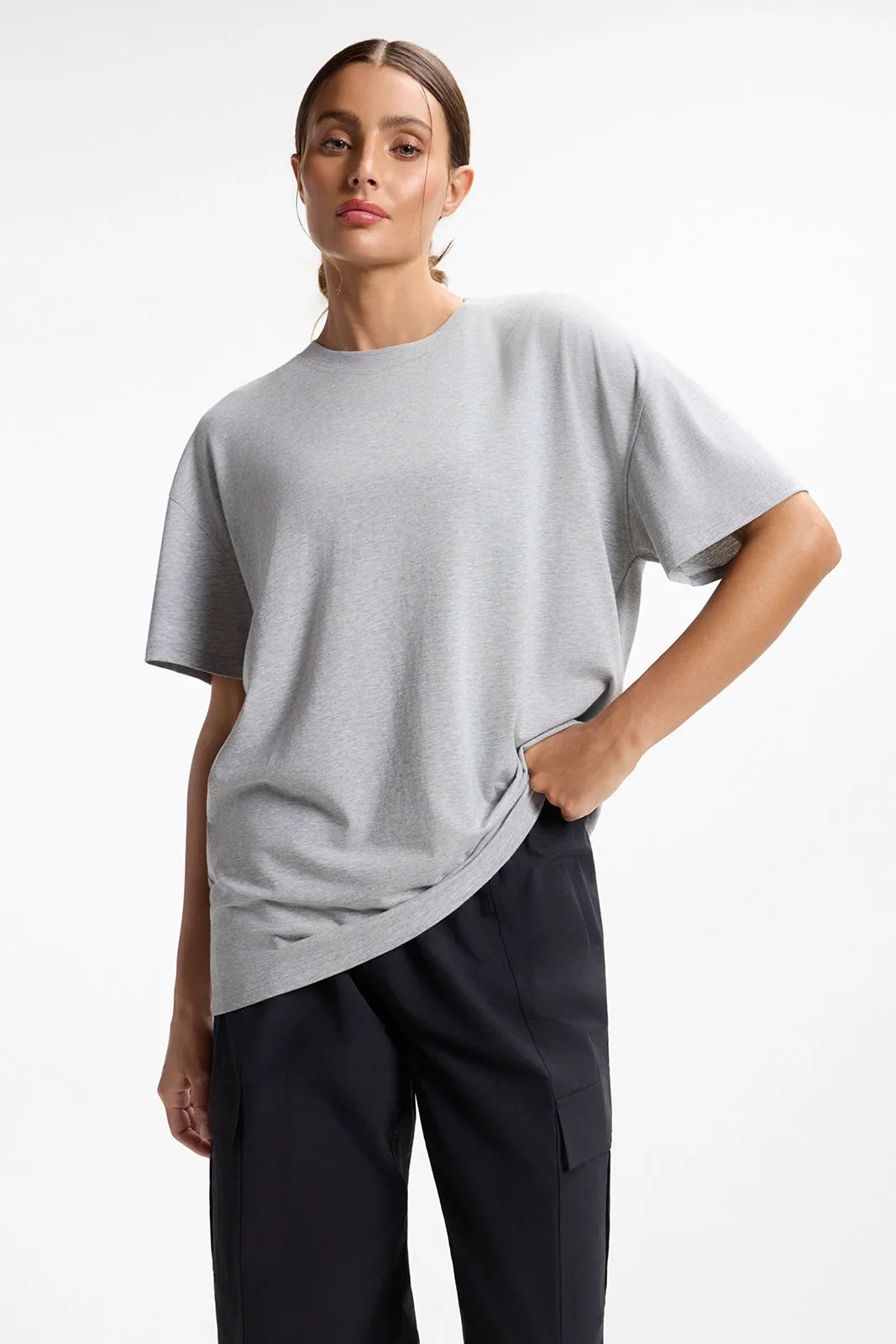 Pima Relaxed Tee - Htr Concrete sold by MPG product image thumbnail 5