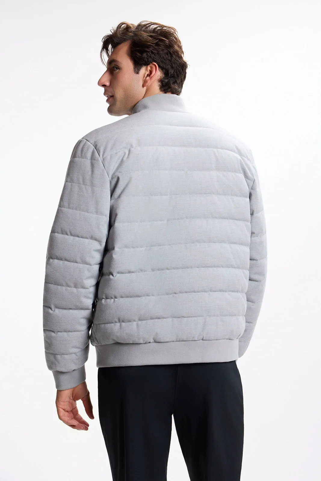The All Day Filled Bomber Jacket - Htr Concrete sold by MPG product image thumbnail 3