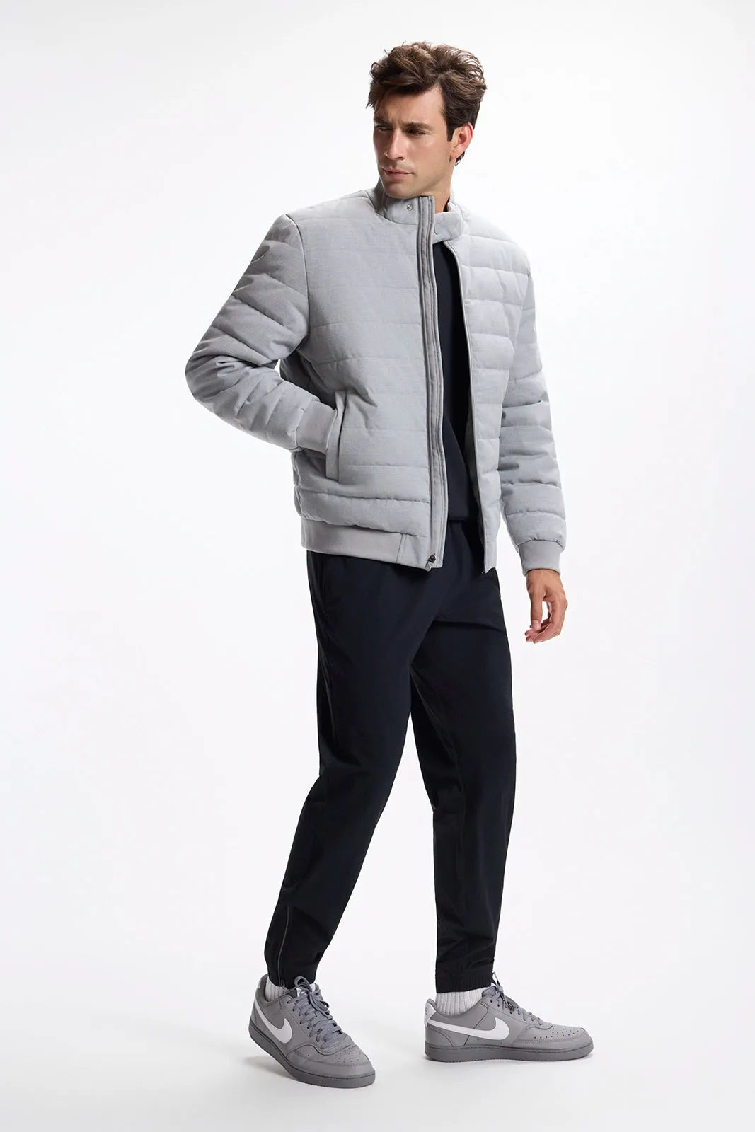 The All Day Filled Bomber Jacket - Htr Concrete sold by MPG product image thumbnail 4