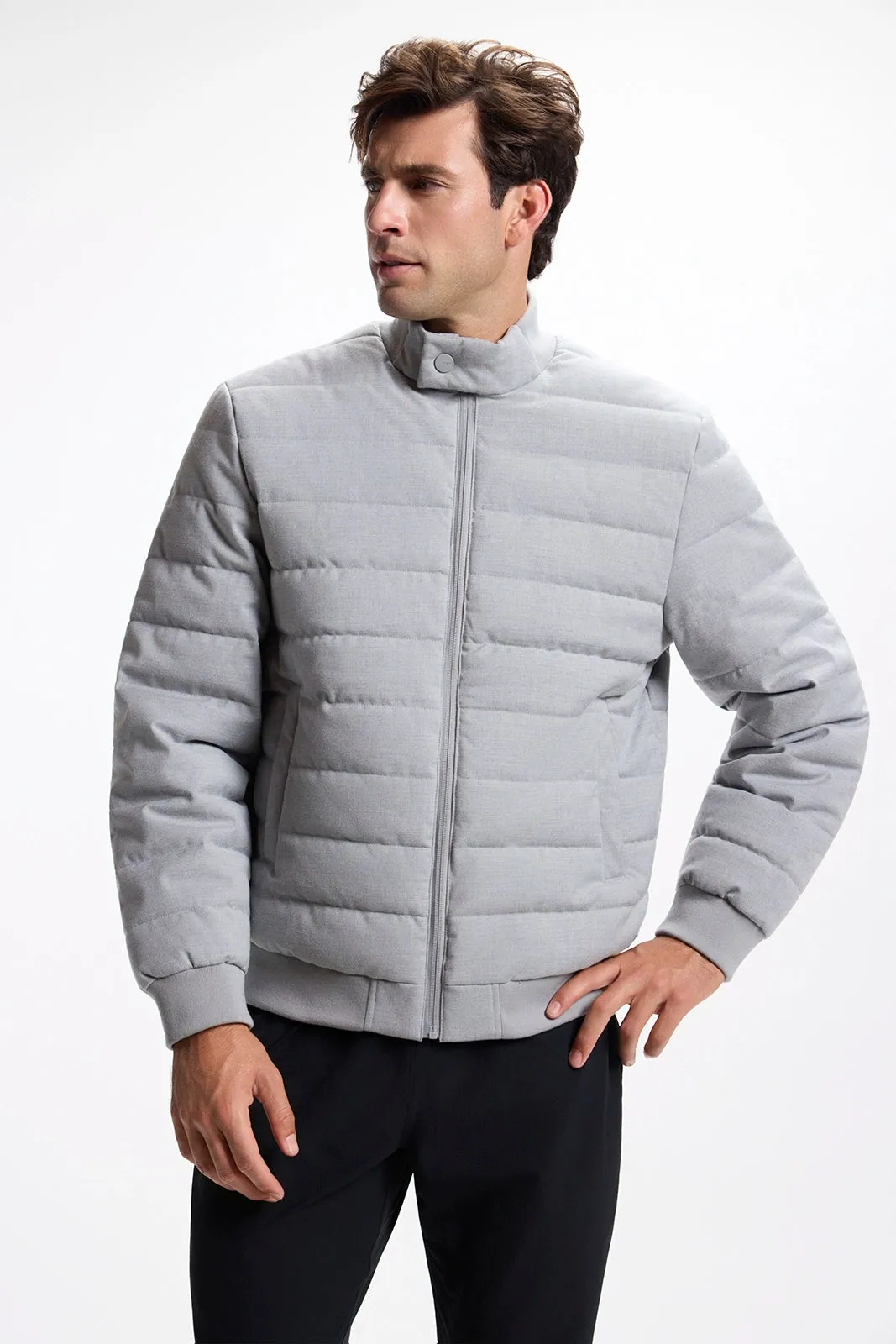 The All Day Filled Bomber Jacket - Htr Concrete sold by MPG product image thumbnail 5
