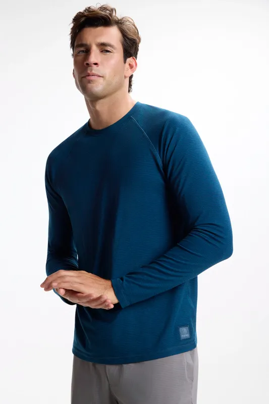 Rise and Conquer Long Sleeve Tee - Sailor Blue/Black made by MPG