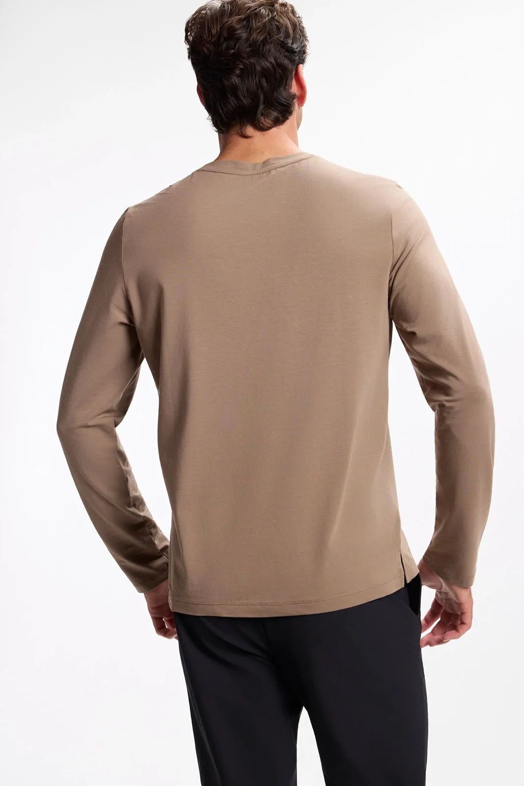 Pima Cotton Long Sleeve Tee - Caribou sold by MPG product image thumbnail 3