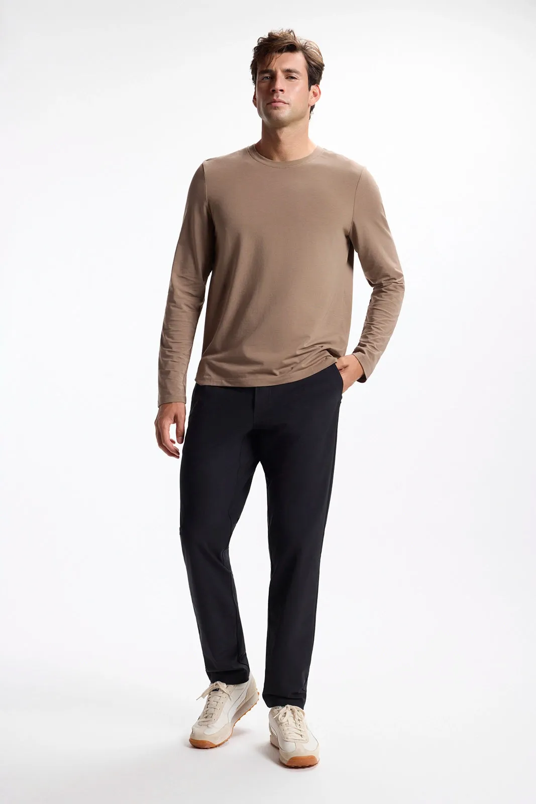 Pima Cotton Long Sleeve Tee - Caribou sold by MPG product image thumbnail 4