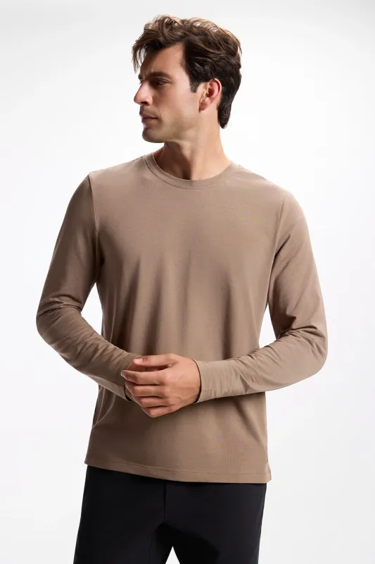 Pima Cotton Long Sleeve Tee - Caribou made by MPG
