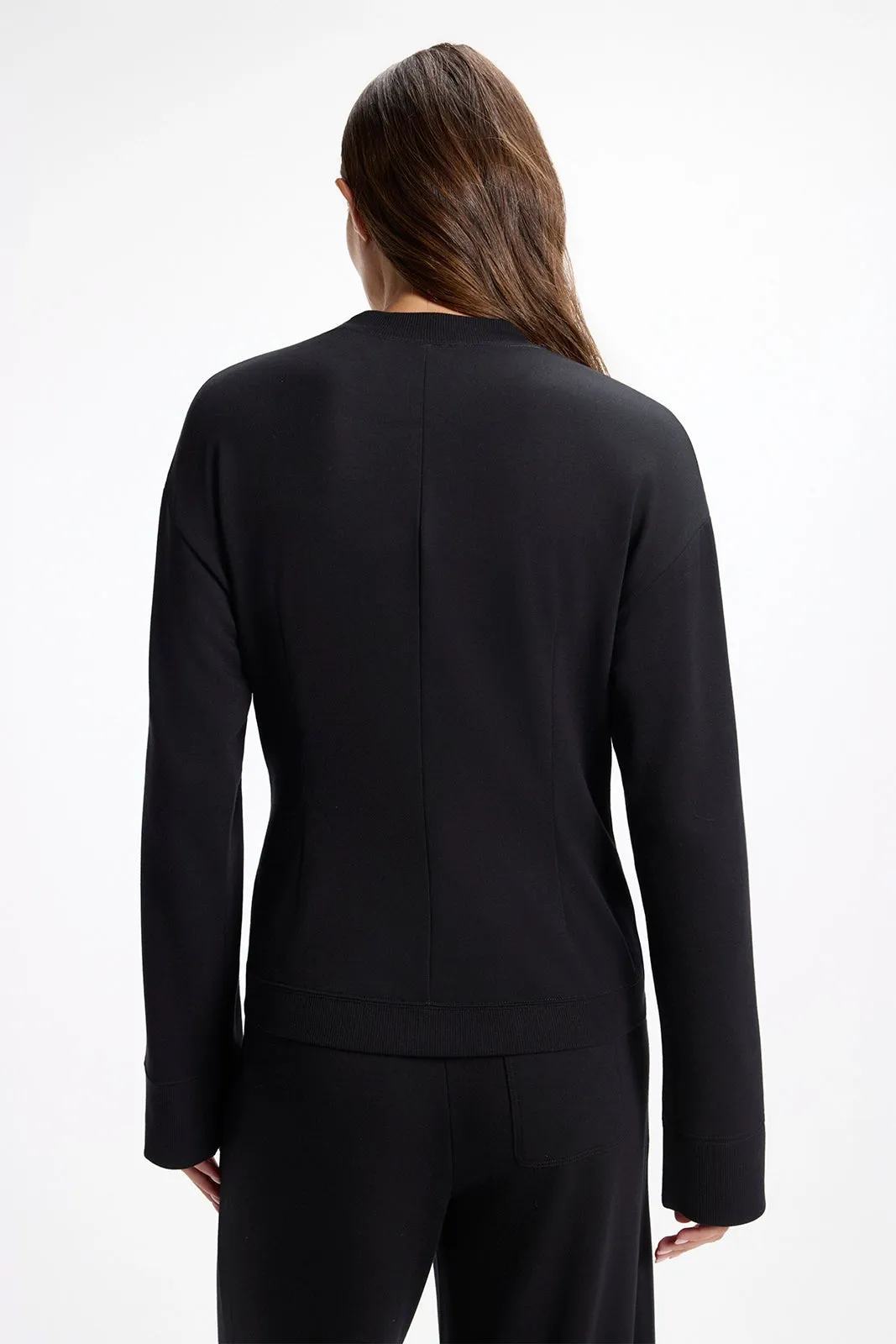 Cozy Fleece Button Up Cardigan - Black sold by MPG product image thumbnail 4