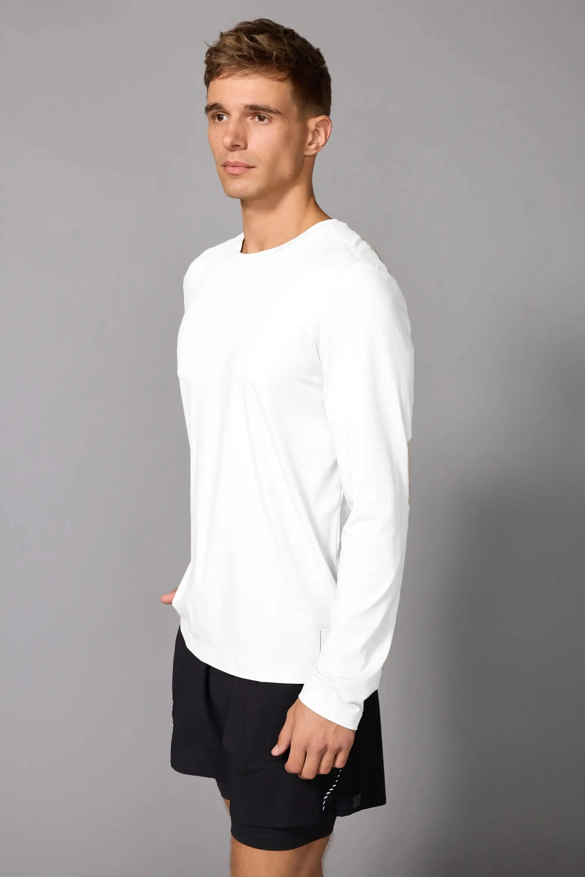 Pima Cotton Long Sleeve Tee - Brilliant White sold by MPG product image thumbnail 4
