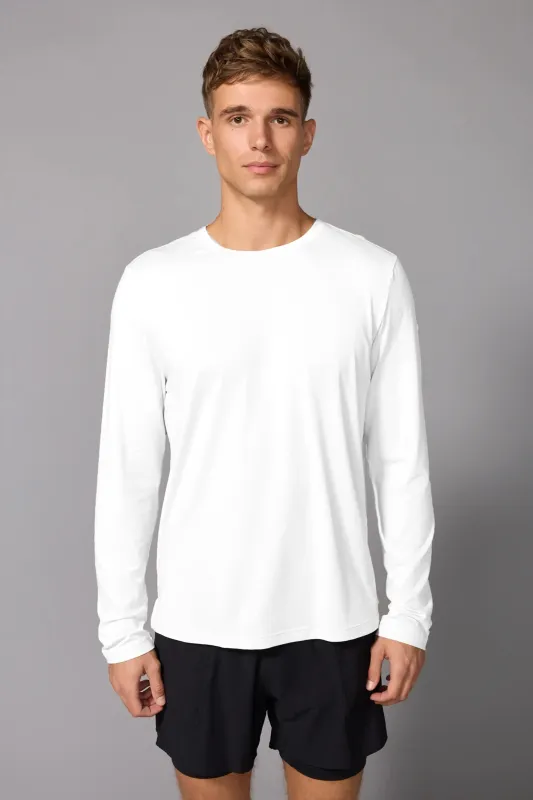 Pima Cotton Long Sleeve Tee - Brilliant White made by MPG
