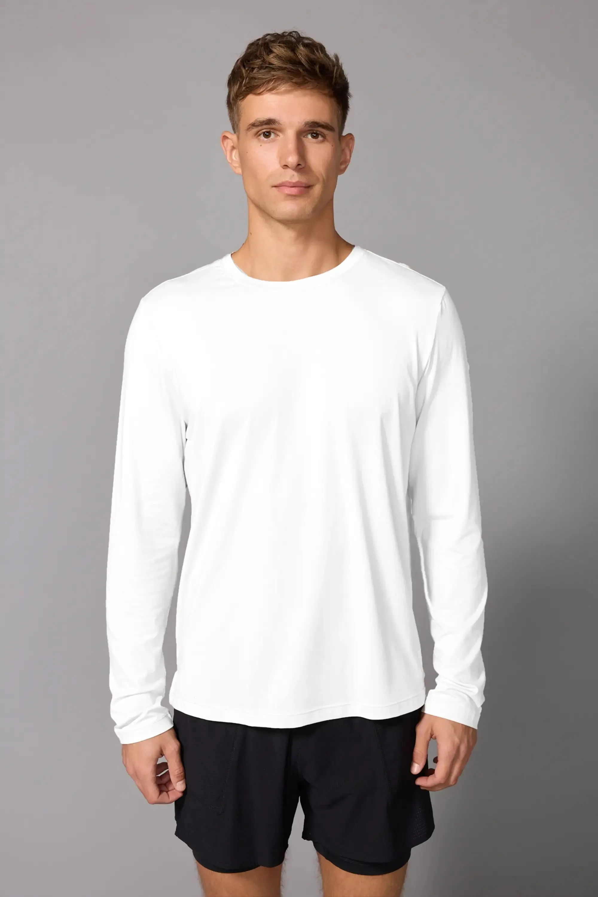 Pima Cotton Long Sleeve Tee - Brilliant White sold by MPG