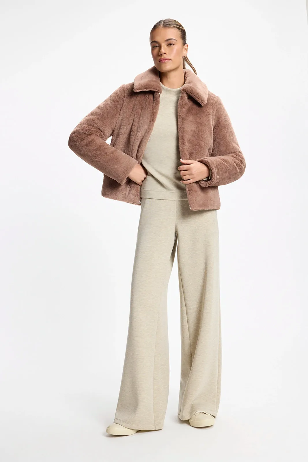 Plush Cropped Jacket - Brownie sold by MPG product image thumbnail 2
