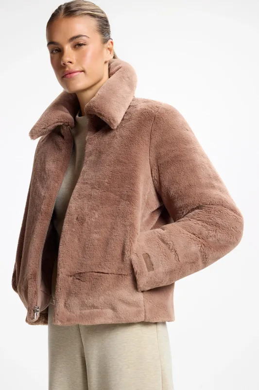 Plush Cropped Jacket - Brownie made by MPG