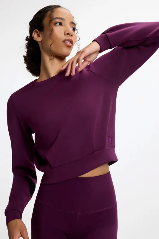 Dreamweave™ Pleated Crew Neck - Potent Purple made by MPG