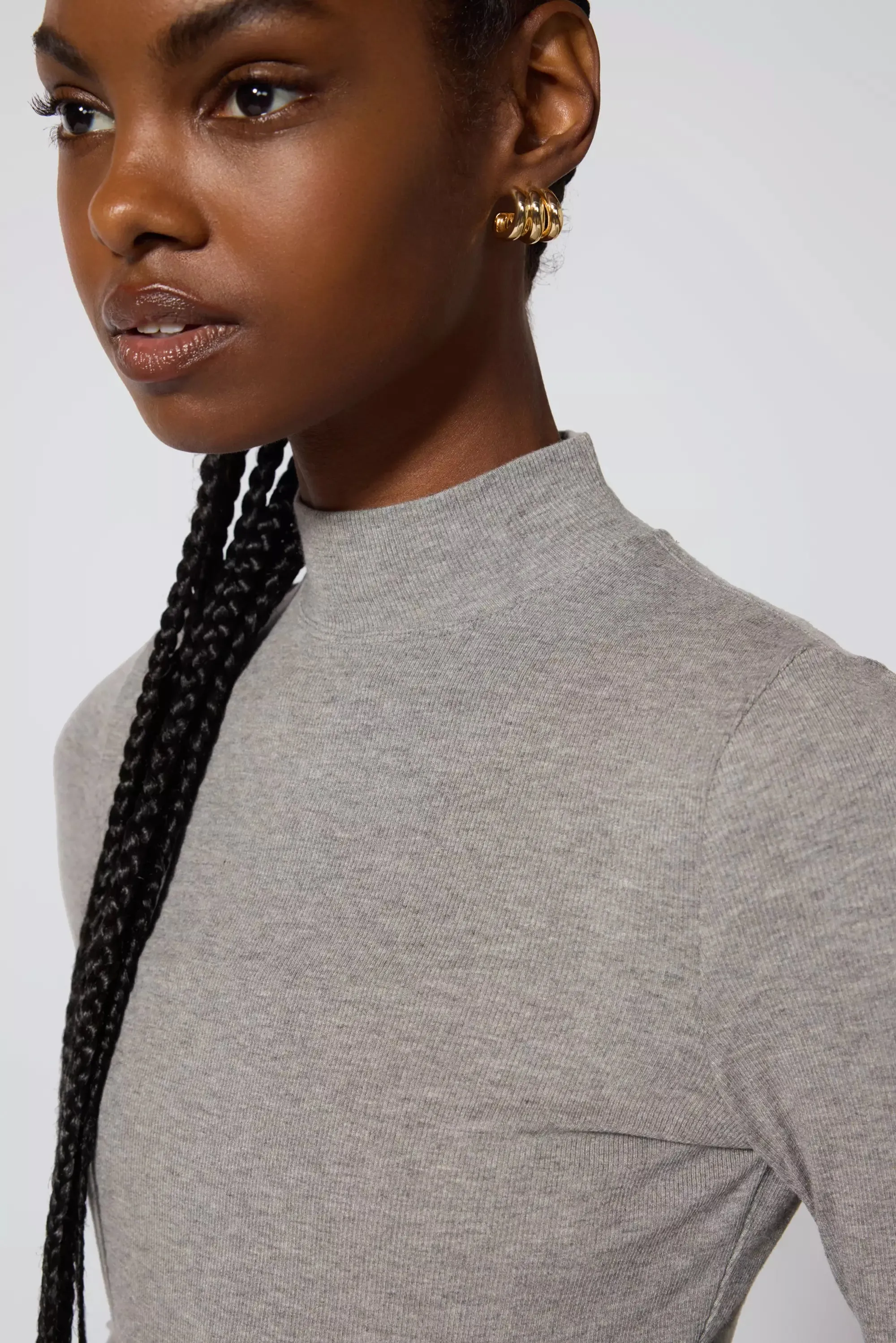 '90s Mock Neck - Htr Steel Grey sold by MPG product image thumbnail 5