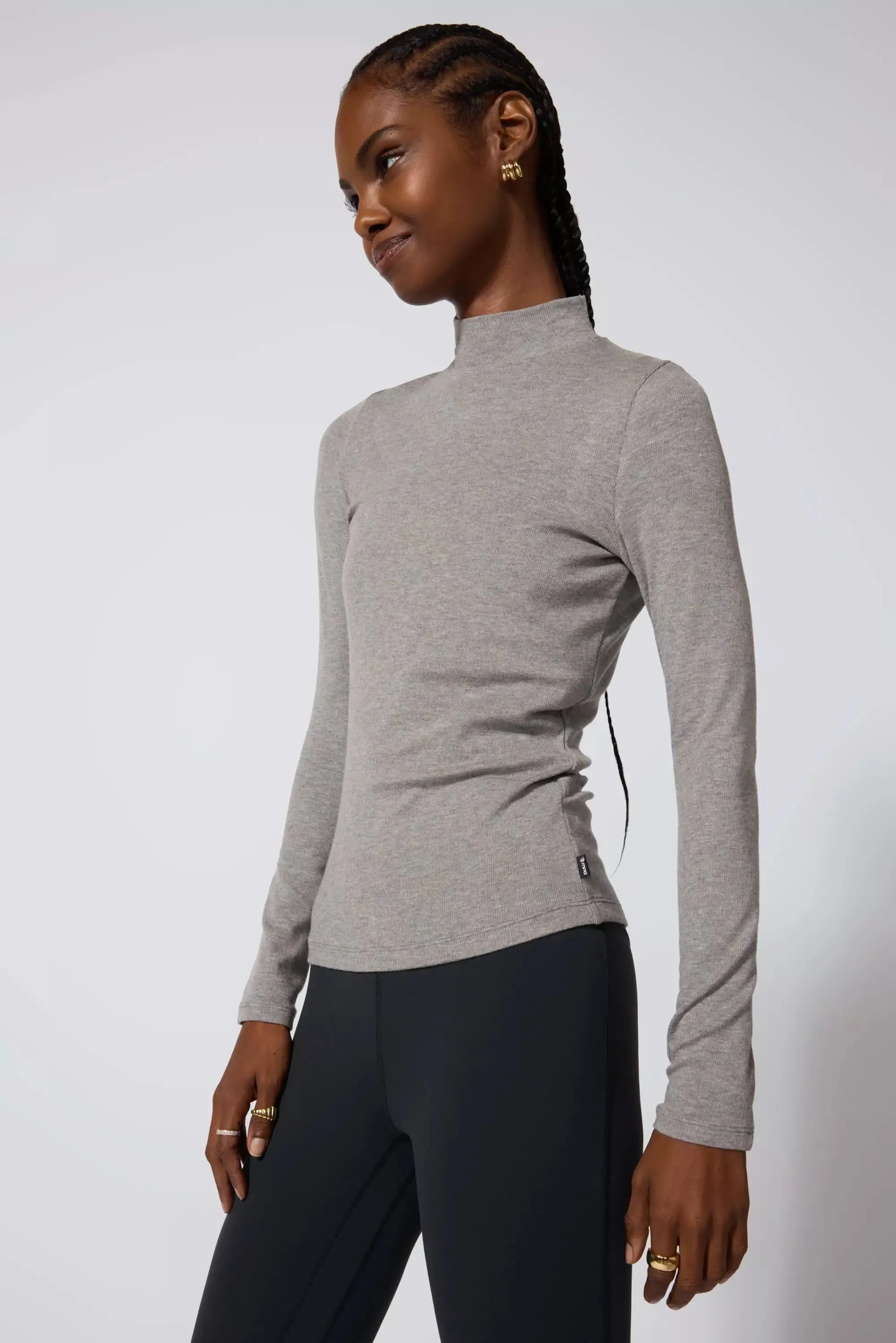 '90s Mock Neck - Htr Steel Grey sold by MPG product image thumbnail 4