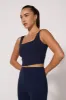 Ribbed Crop Tank with Support - Deep Navy sold by MPG