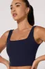 Ribbed Crop Tank with Support - Deep Navy sold by MPG