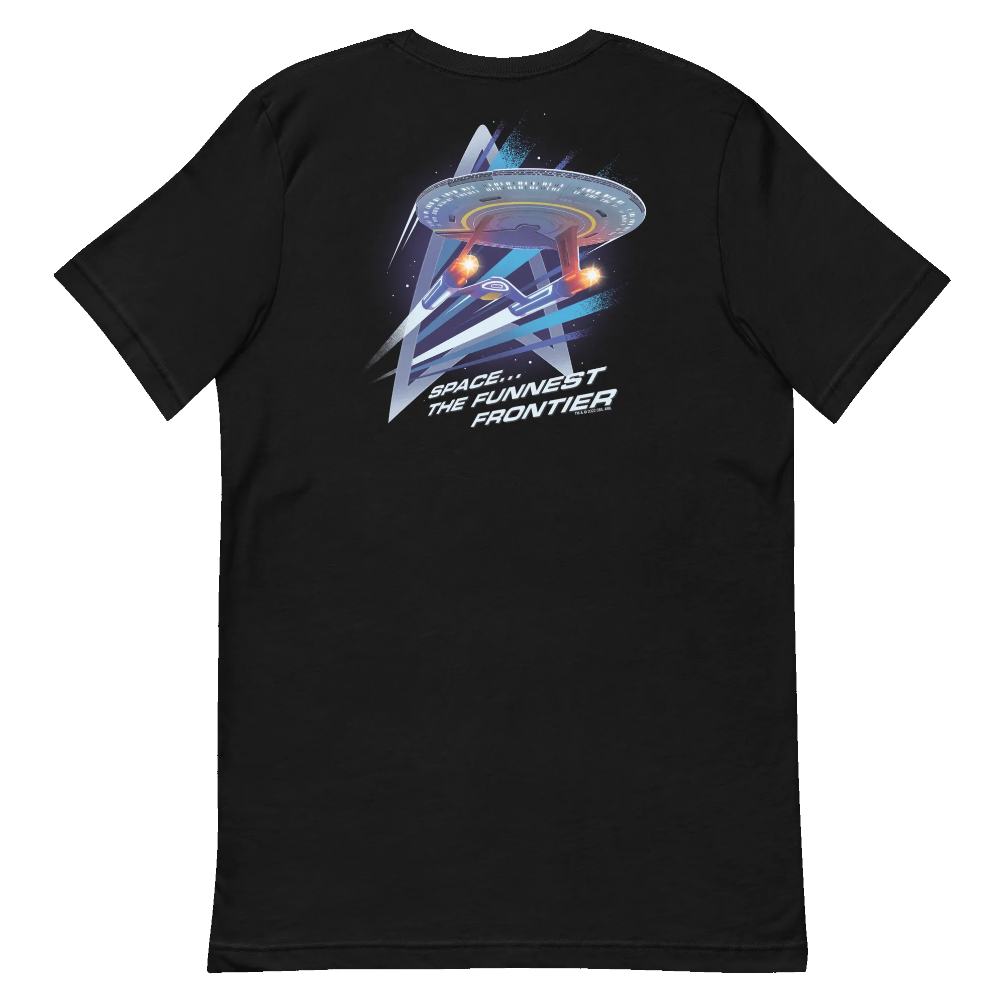 Star Trek: Lower Decks Space The Funnest Frontier Black Unisex Premium T-Shirt sold by MTV product image thumbnail 4