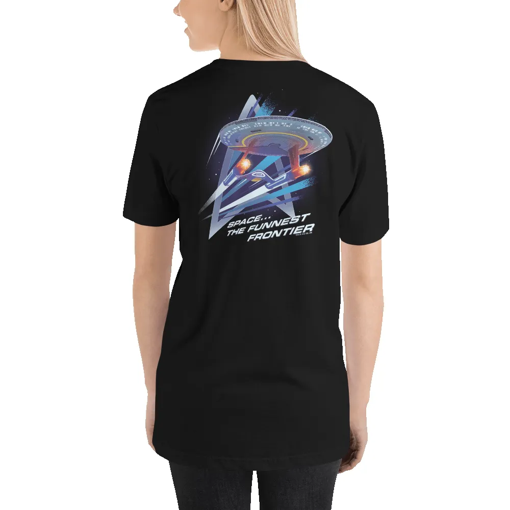 Star Trek: Lower Decks Space The Funnest Frontier Black Unisex Premium T-Shirt sold by MTV
