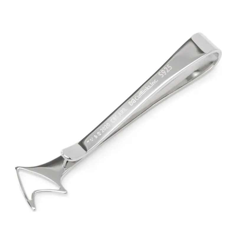 Star Trek Sterling Silver Cutout Delta Shield Tie Bar made by MTV