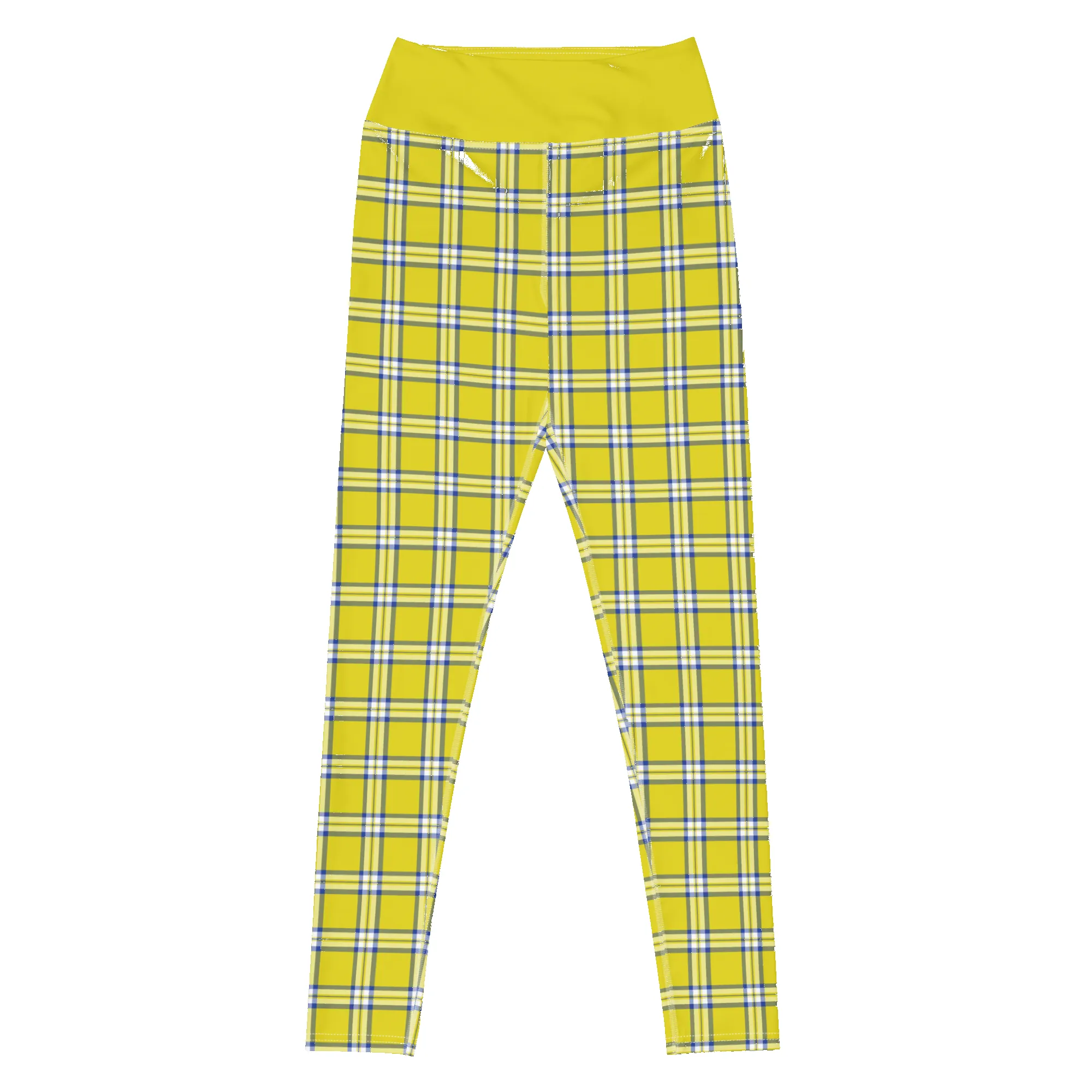 Clueless Yellow Plaid High-Waisted Leggings sold by MTV