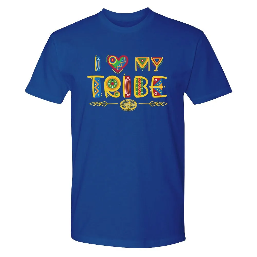 Survivor I Love My Tribe Mashup Personalized Adult Short Sleeve T-Shirt sold by MTV product image thumbnail 2