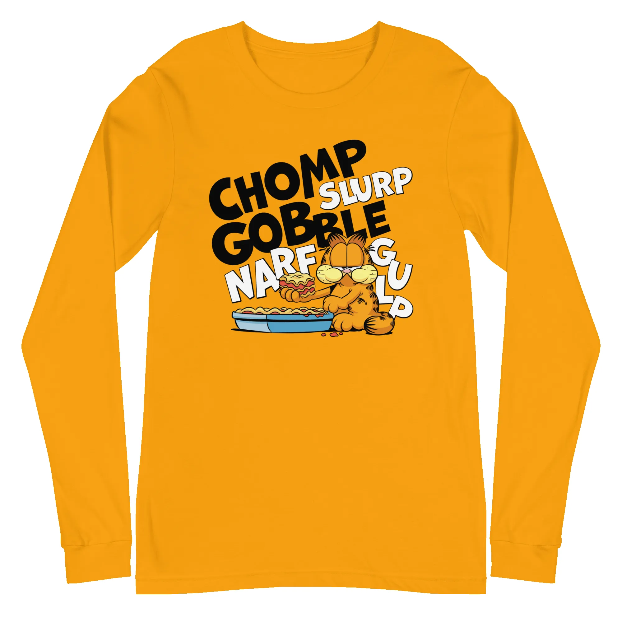 Garfield CHOMP Adult Long Sleeve T-Shirt sold by MTV