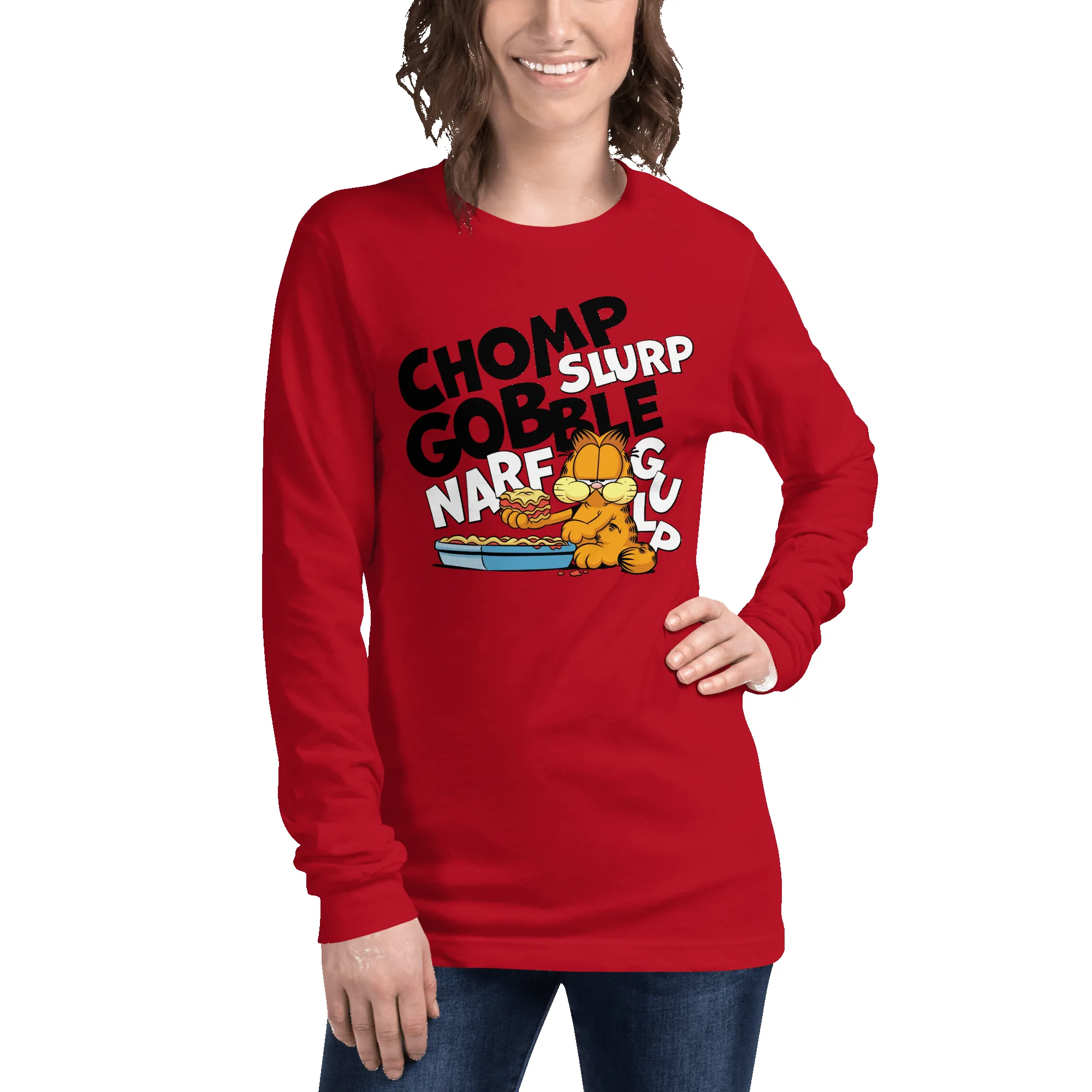 Garfield CHOMP Adult Long Sleeve T-Shirt sold by MTV product image thumbnail 5