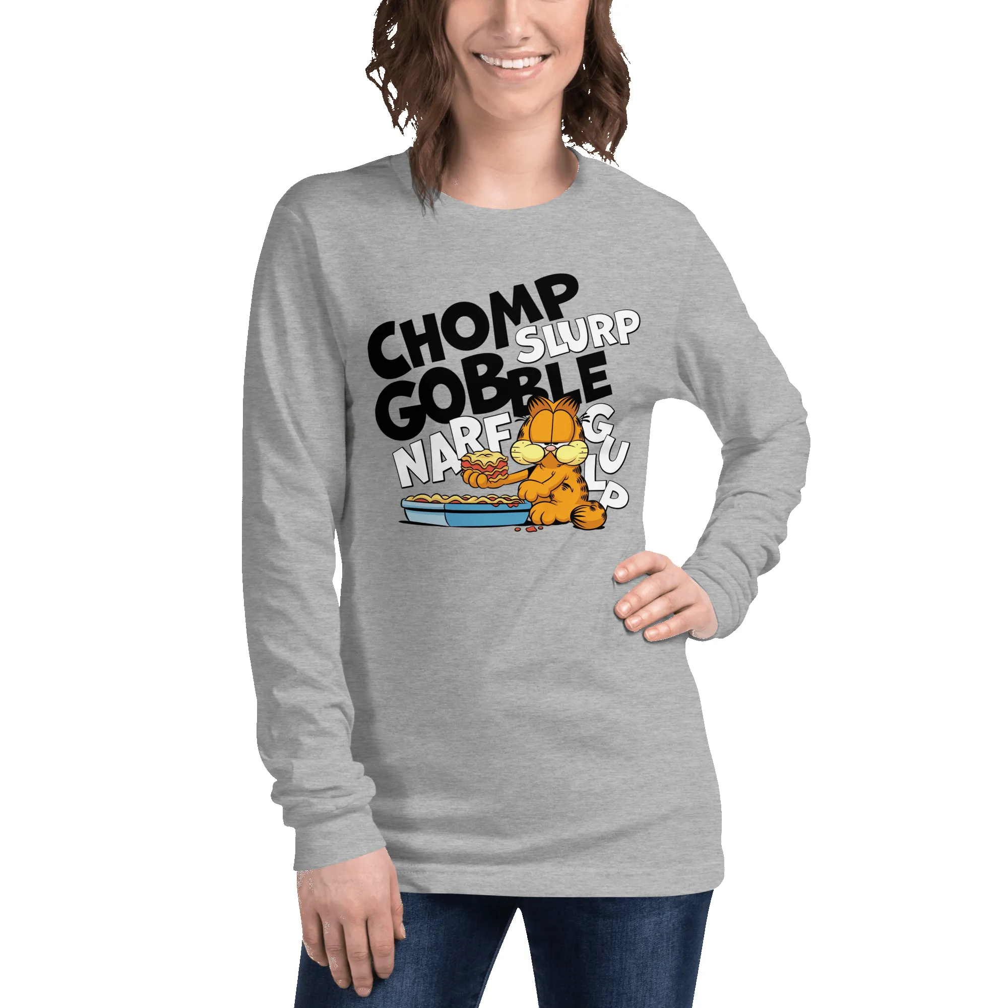 Garfield CHOMP Adult Long Sleeve T-Shirt sold by MTV product image thumbnail 3
