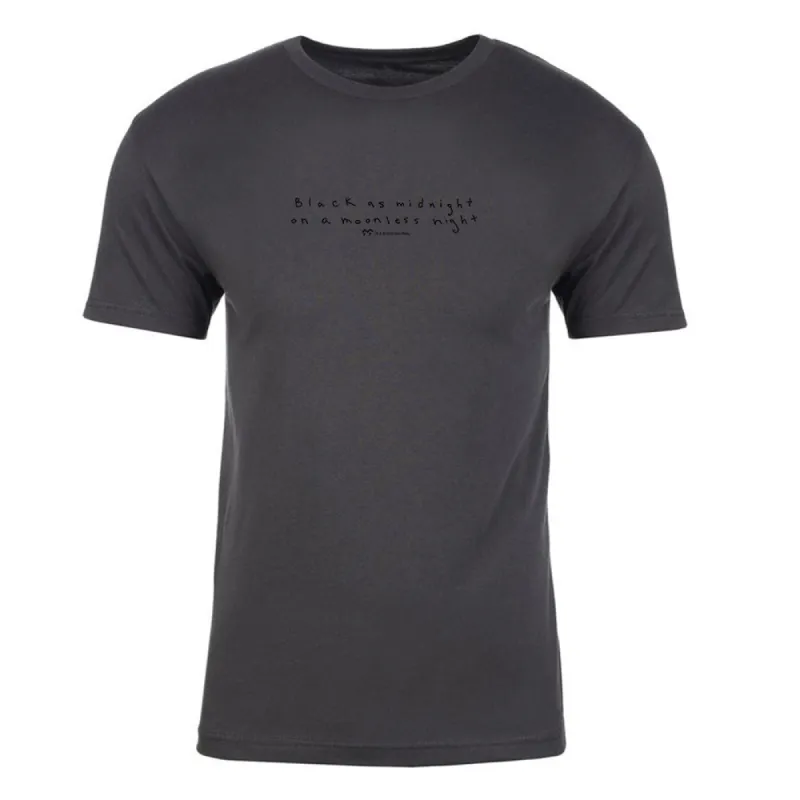 Twin Peaks Black as Midnight Handwritten Adult Short Sleeve T-Shirt sold by MTV