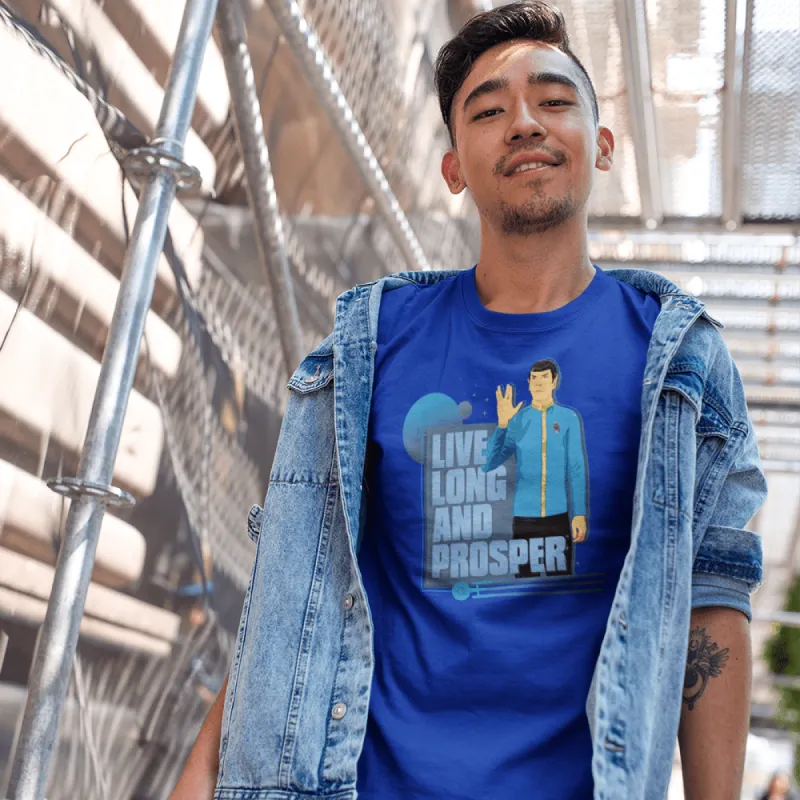 Star Trek: The Original Series Spock Live Long and Prosper Adult Short Sleeve T-Shirt sold by MTV