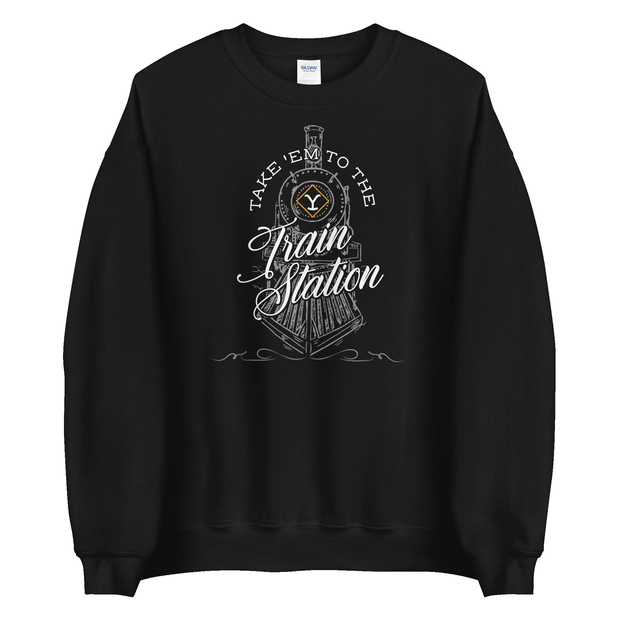 Yellowstone Take 'Em To The Train Station Fleece Crewneck Sweatshirt sold by MTV product image thumbnail 3