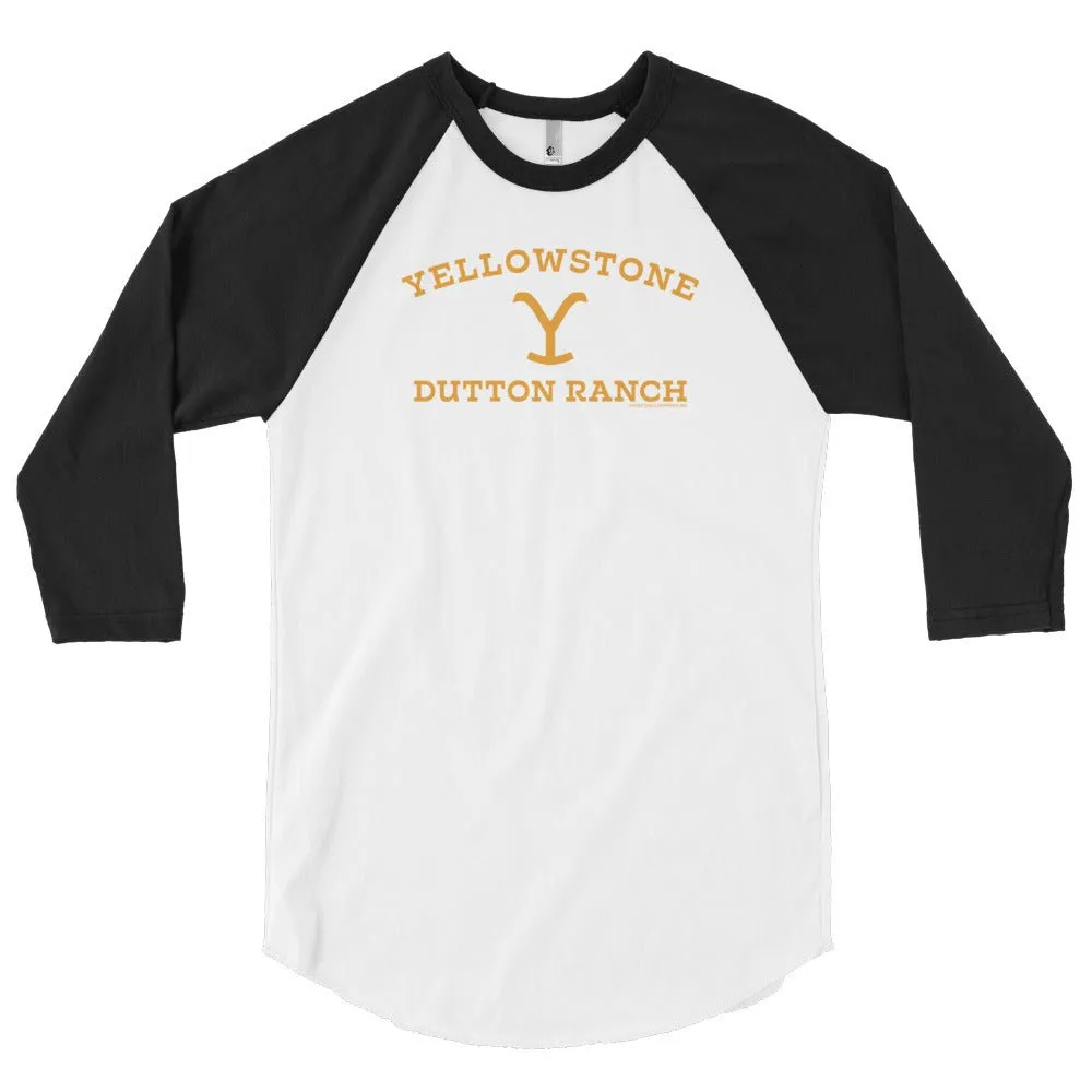Yellowstone Dutton Ranch Unisex 3/4 Sleeve Raglan Shirt sold by MTV