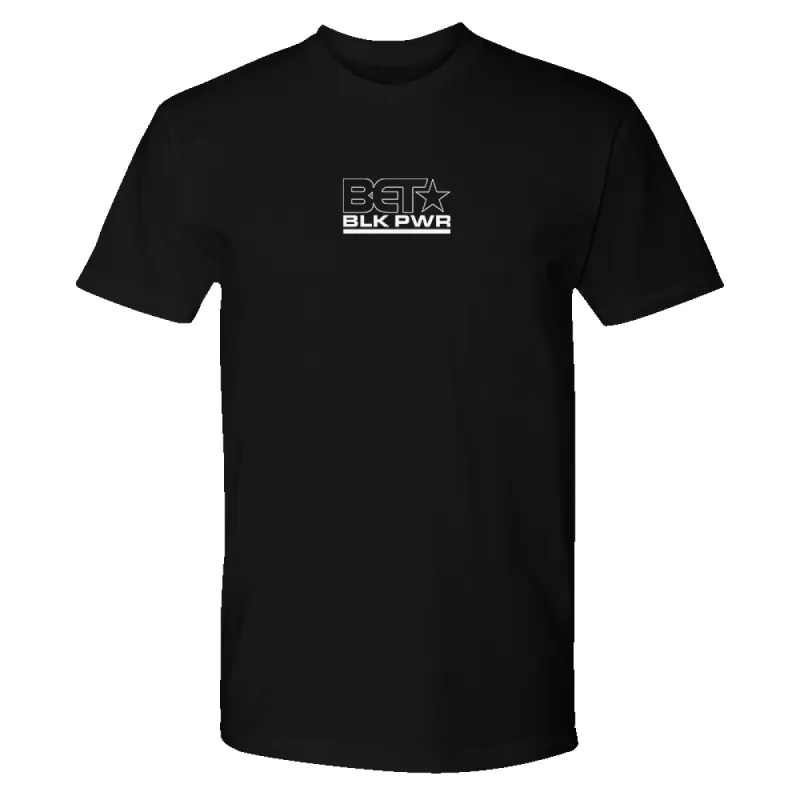 BET Yes To Blk Pwr Adult Short Sleeve T-Shirt sold by MTV