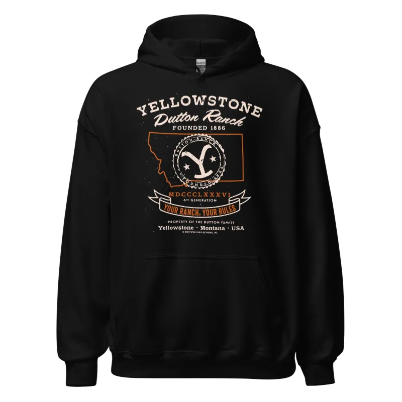 Yellowstone Dutton Ranch Your Ranch Your Rules Hooded Sweatshirt sold by MTV