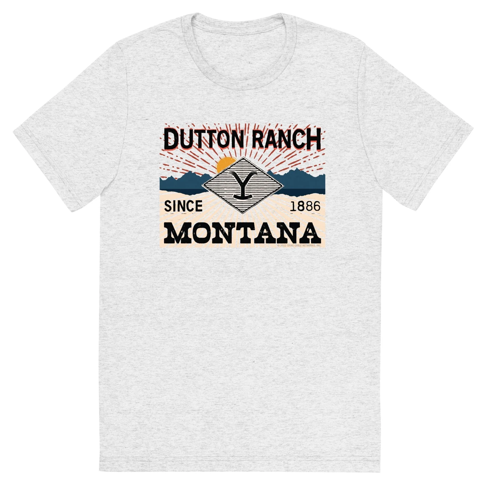 Yellowstone Dutton Ranch Montana Tri-Blend Short Sleeve T-Shirt sold by MTV product image thumbnail 4