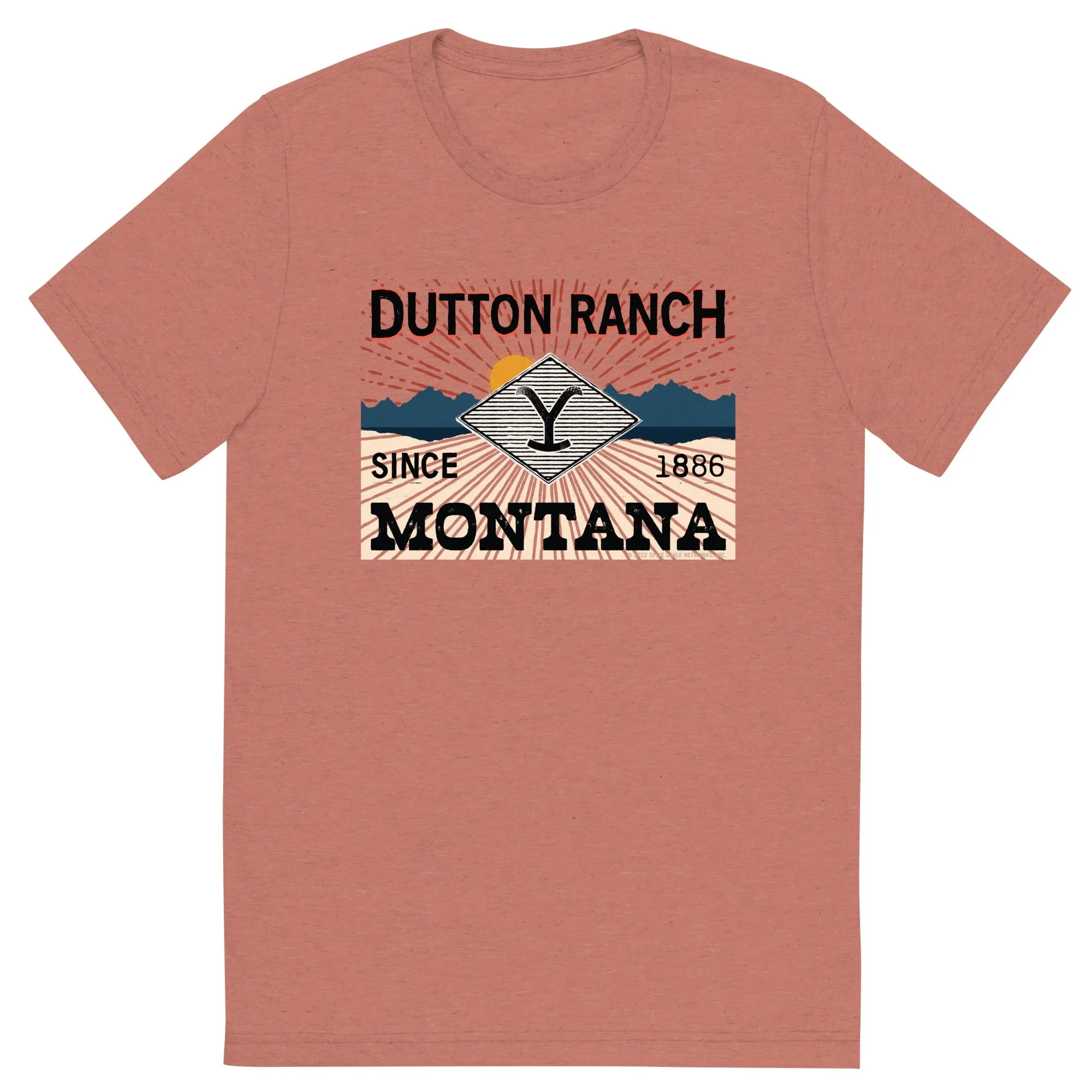 Yellowstone Dutton Ranch Montana Tri-Blend Short Sleeve T-Shirt sold by MTV product image thumbnail 3